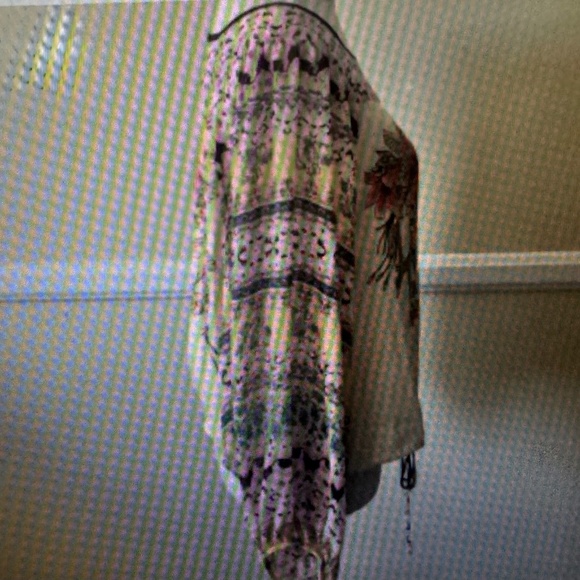 Free People Blue Nile Multicolor Printed Floral Blouse - Picture 4 of 9